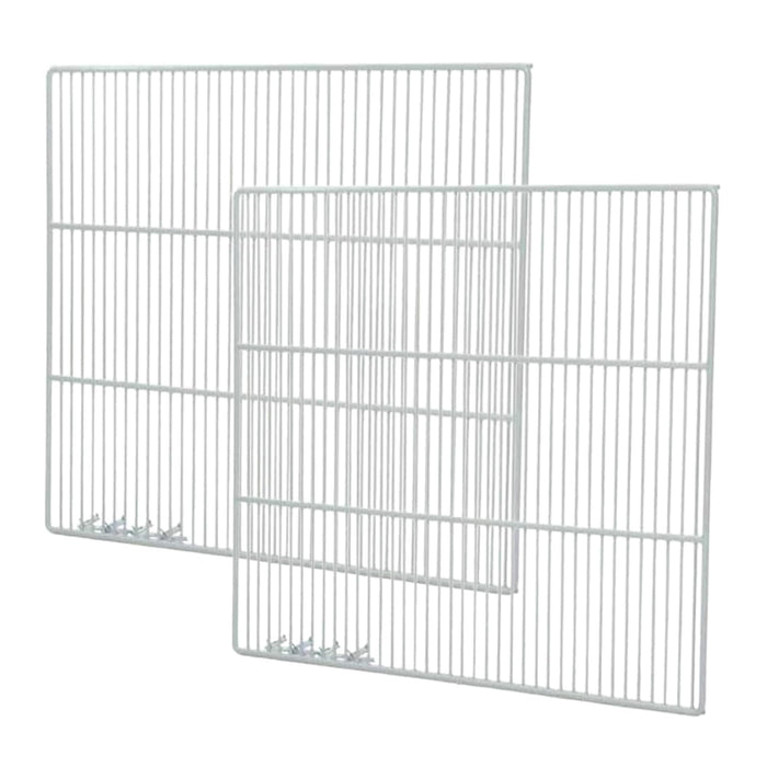 Set of 2 Commercial Refrigerator & Freezer Shelf 25.75 x 23 Adjustable Utility Steel Wire Metal Shelf - Commercial Refrigerator Shelf, White