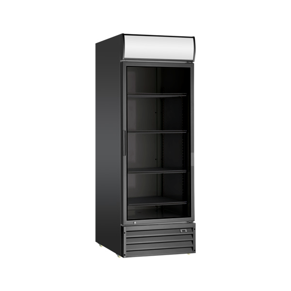 AFE G17B One Glass Door Display Refrigerator with Black Interior - 27.5" Width