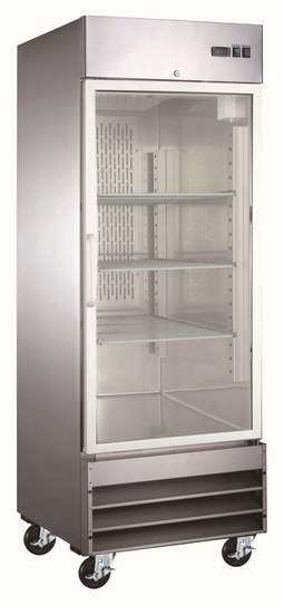 AFE SSGF-23 Single Glass Door Freezer with Stainless Steel Exterior - 29" Width