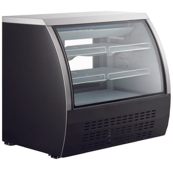 AFE DC-47B Curved Glass Deli Case with Gravity Coil - 47" Width