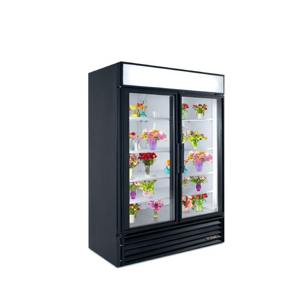 True GDM-49-Floral Refurbished Two Glass Door Flower Refrigerator