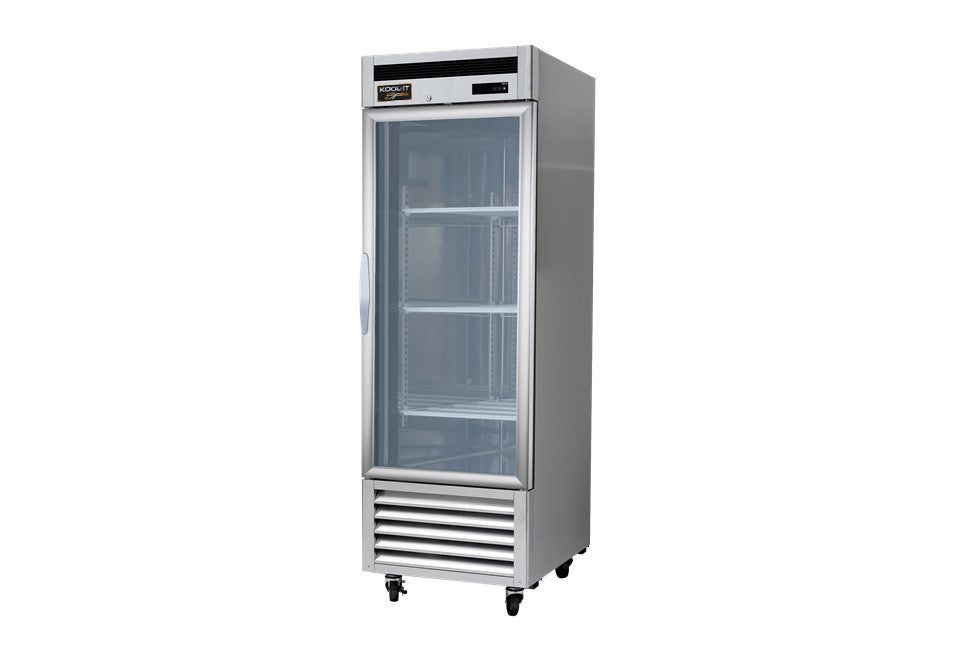 Kool-It - Signature KBSR-1G Upright Bottom Mount Refrigerator with glass door