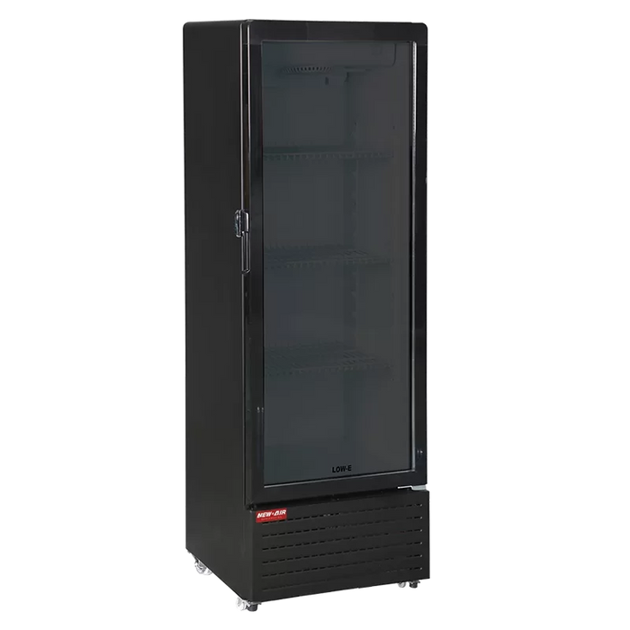 New Air NGR-21-62H 21" ALL BLACK GLASS DOOR REFRIGERATION R600 16.5" X 21.4" X 62"