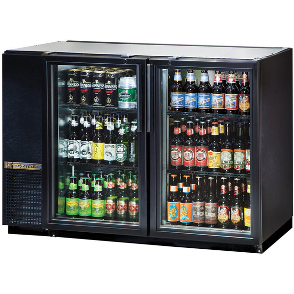 TRUE TBB-24GAL-48G-HC-LD 48 1/8" Bar Refrigerator - 2 Swinging Glass Doors, Stainless, 115v