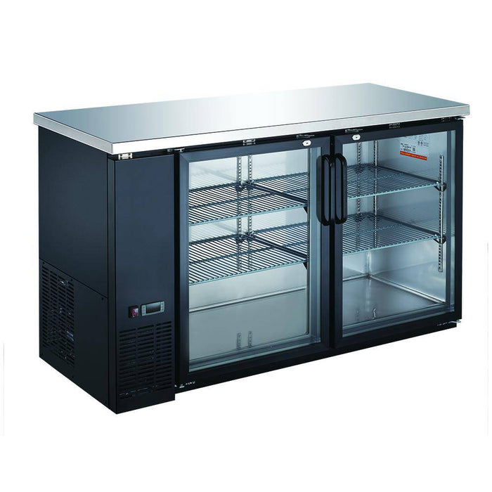 AFE BBR-60G Double Glass Door Back Bar Cooler - 60" Width