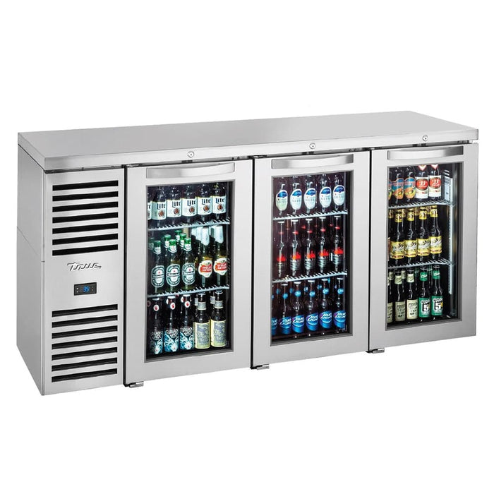 TRUE TBR72-RISZ1-L-S-GGG-1 Bar Refrigerator - Swinging Glass Doors