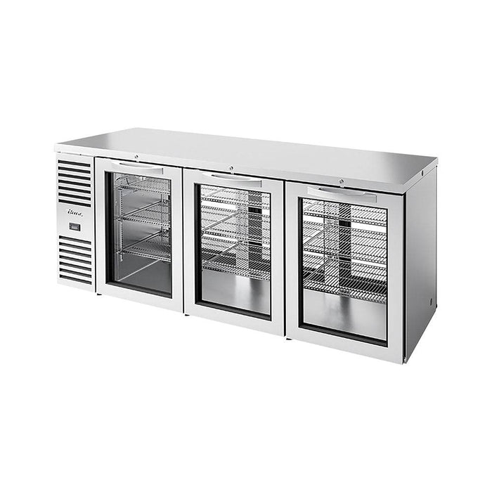 TRUE TBR84-PTSZ1-L-S-GGG-GGG-1 Bar Refrigerator - Swinging Glass Doors