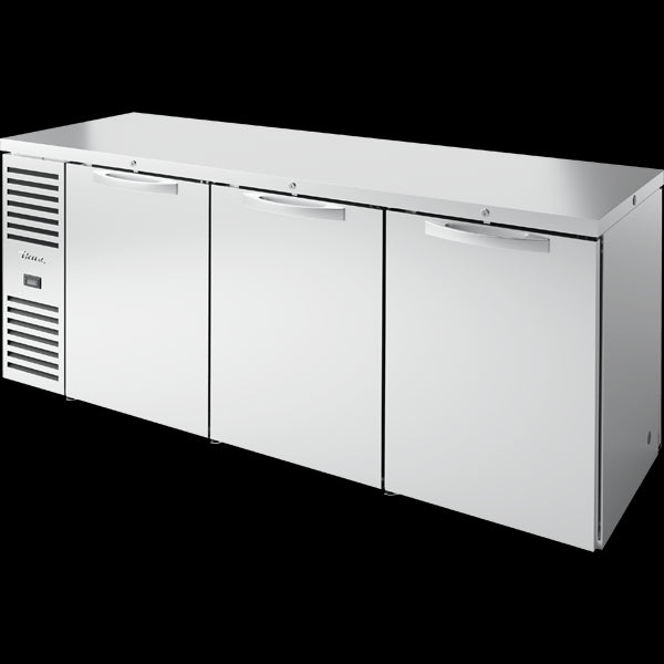 TRUE TBR84-PTSZ1-L-S-SSS-SSS-1 Pass-Thru Single Zone Refrigerator with Left Side Refrigeration System.