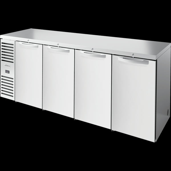 TRUE TBR92-RISZ1-L-S-SSSS-1 Reach-In Single Zone Refrigerator with Left Side Refrigeration System.