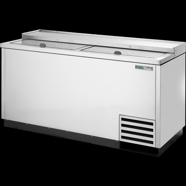 TRUE TD-65-24-S-HC Solid Slide Lid Stainless Steel Deep Well Horizontal Bottle Cooler with Hydrocarbon Refrigerant