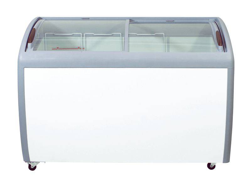 AFE XS-360YX Curved Glass Top Chest Freezer - 50" Width