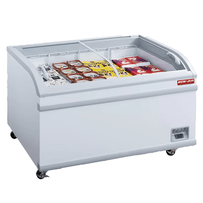 New Air NIF-80-CG 80" CURVED GLASS ISLAND FREEZER