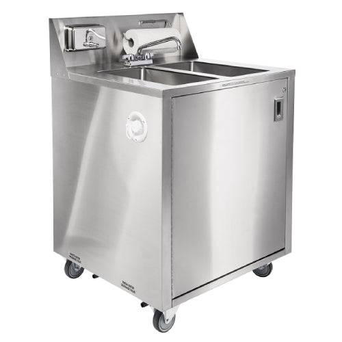 AFE DB101 Double Basin Stainless Steel Portable Sink with Hot Water