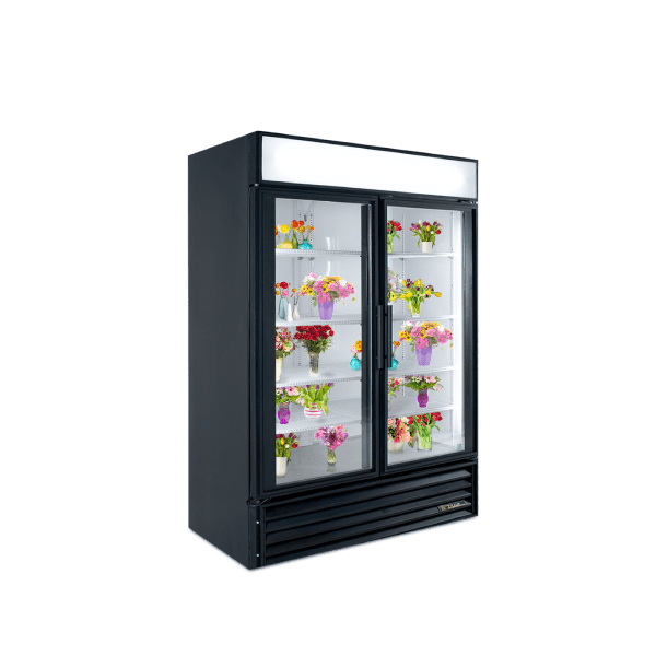 TRUE® GDM-49 Refurbished Double Door Floral Cooler in Black