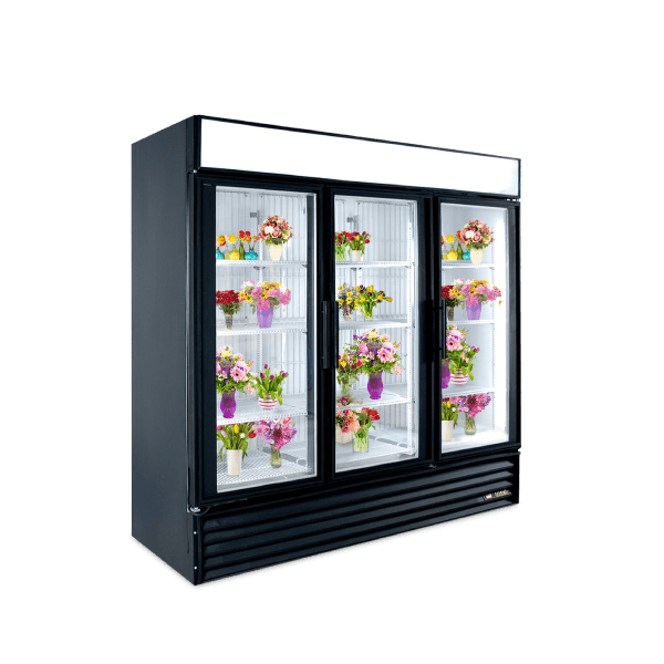 TRUE® GDM-72 Refurbished Triple Door Floral Cooler in Black