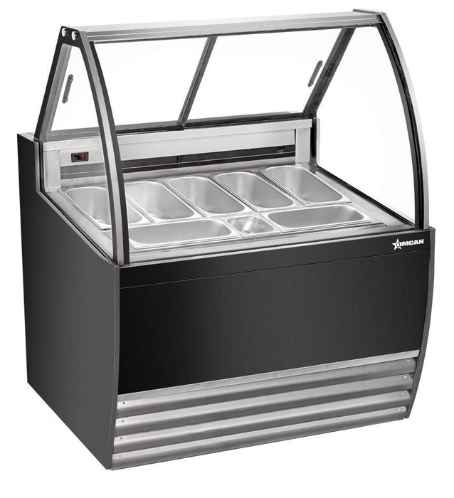 Omcan 49006 41″ Gelato Display Showcase (Black Exterior) with 7 Pans