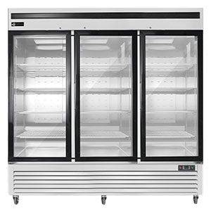 EFI F3-82GDSVC Bottom Mount Reach-in Glass Door Freezer - 3 Doors