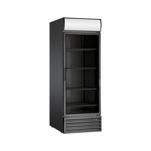 AFE G17B ONE GLASS DOOR DISPLAY REFRIGERATOR WITH BLACK INTERIOR - 27.5" WIDTH