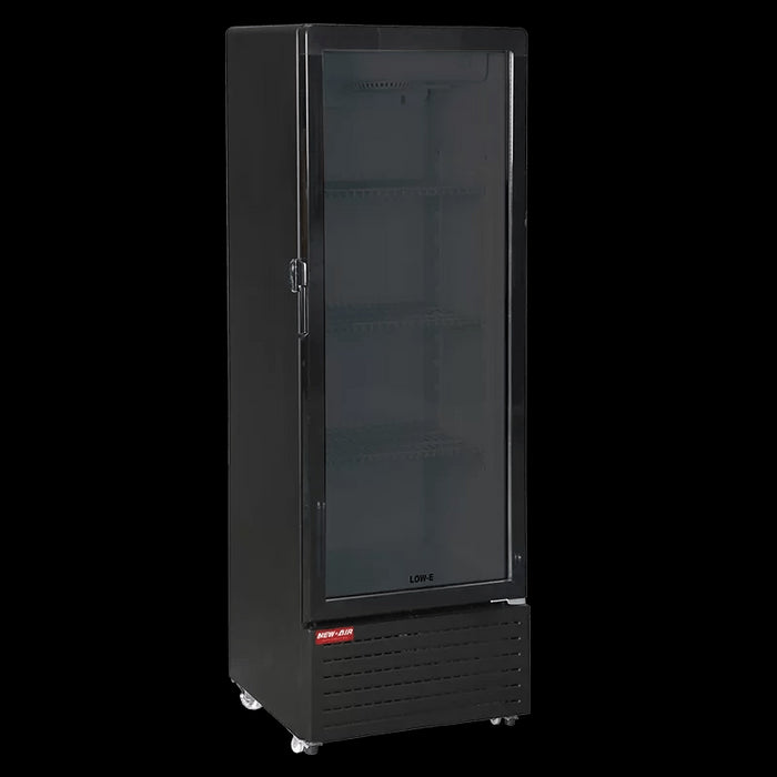 New Air NGR-21-62H 21" ALL BLACK GLASS DOOR REFRIGERATION R600 16.5" X 21.4" X 62"