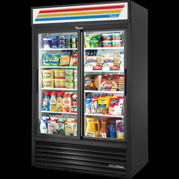 TRUE GDM-45-HC-LD Slide Door Refrigerator with Hydrocarbon Refrigerant & LED Lighting