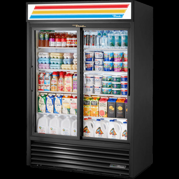 TRUE GDM-47-HC-LD Slide Door Refrigerator with Hydrocarbon Refrigerant & LED Lighting