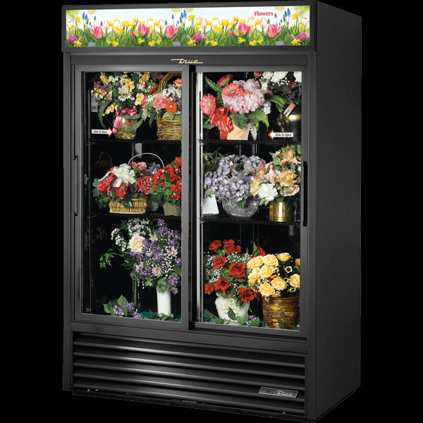 TRUE GDM-47FC-HC-LD Slide Door Refrigerator with Hydrocarbon Refrigerant & LED Lighting