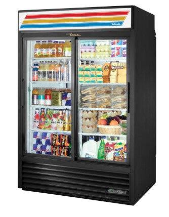 TRUE GDM-47RL-HC-LD Slide Door Rear Load Refrigerator with with Hydrocarbon Refrigerant & LED Lighting