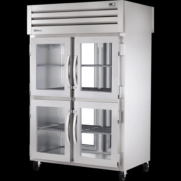 TRUE STA2RPT-4HG-2G-HC Pass-Thru Glass Half Front/Glass Rear Swing Doors Refrigerator with Hydrocarbon Refrigerant