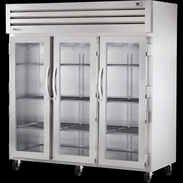 TRUE STA3R-3G-HC Reach-In Glass Swing Door Refrigerator with Hydrocarbon Refrigerant