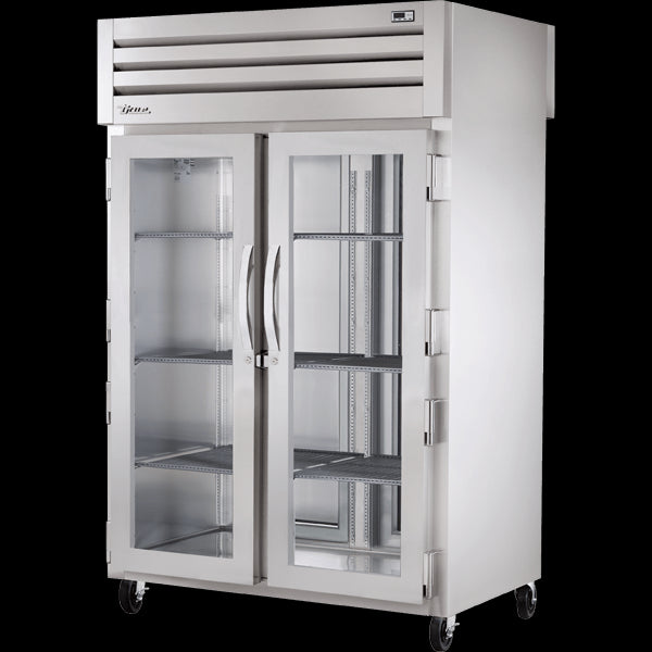 TRUE STG2RPT-2G-2S-HC Pass-Thru Glass Front/Solid Rear Swing Doors Refrigerator with Hydrocarbon Refrigerant