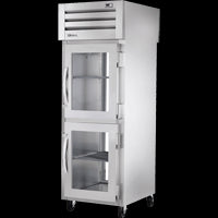 TRUE STR1RPT-2HG-1G-HC Pass-Thru Half Glass Front/Glass Rear Swing Doors Refrigerator with Hydrocarbon Refrigerant