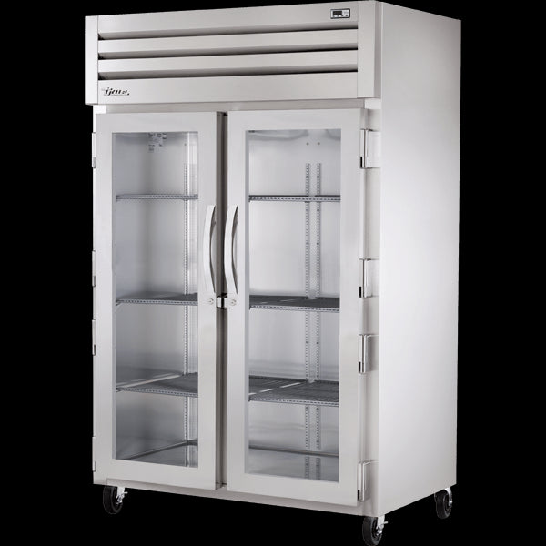 TRUE STR2H-2G Reach-In Glass Swing Door Heated Cabinet