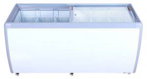 AFE FG-560 FLAT GLASS TOP ICE CREAM FREEZER - 71" Width