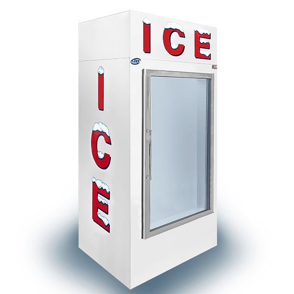 Leer Model 30 - 36" Indoor Ice Merchandiser with Glass Door - 30 Cu. Ft.