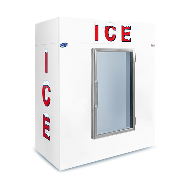 Leer Model 65 - 64" Indoor Ice Merchandiser with Glass Door - 65 Cu. Ft.