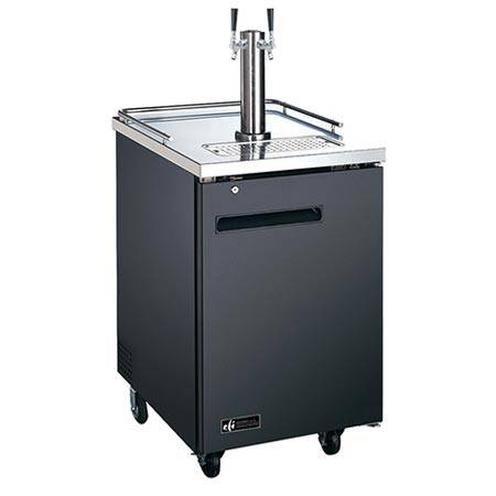 EFI CBBDD1-24CC Two Tap, Single Tower Commercial Kegerator (Black)