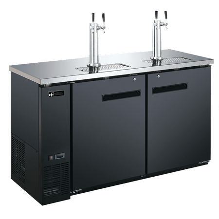 EFI CBBDD2-60CC Four Tap, Two Tower Commercial Kegerator (Black)