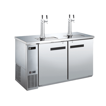 EFI CBBSDD2-60CC Four Tap, Two Tower Commercial Kegerator (Stainless Steel)