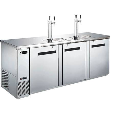 EFI CBBSDD3-90CC Four Tap, Two Tower Commercial Kegerator (Stainless Steel)