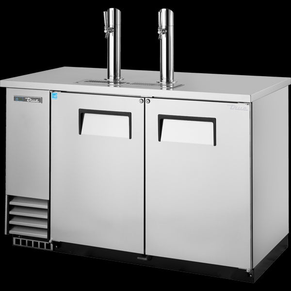 TRUE TDD-2-S-HC Solid Swing Door Stainless Steel Direct Draw Beer Dispenser with Hydrocarbon Refrigerant