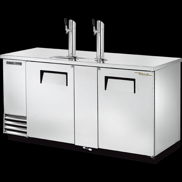 TRUE TDD-3-S-HC Solid Swing Door Stainless Steel Direct Draw Beer Dispenser with Hydrocarbon Refrigerant