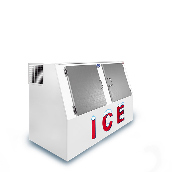 Leer Model 462 - 73" Low Profile Outdoor Ice Merchandiser with Slanted Front- 46 Cu. Ft.