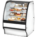 TRUE TGM-R-36-SC/SC-W-W Fixed Front Curved Glass, Solid Colored End Refrigerator with White Exterior and White Interior - Ancaster Food Equipment