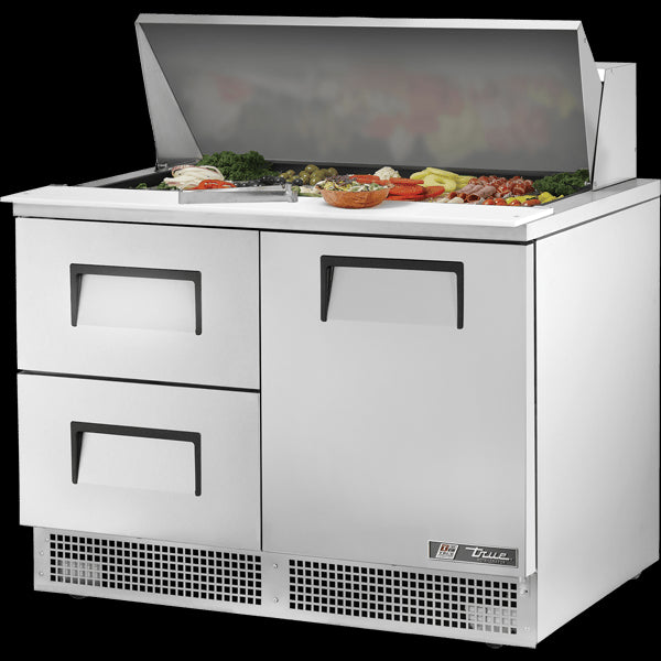 TRUE TFP-48-18M-D-2 Door and Drawered Food Prep Unit