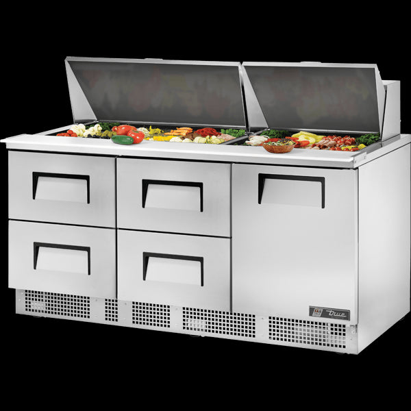 TRUE TFP-72-30M-D-4 Door and Drawered Food Prep Unit