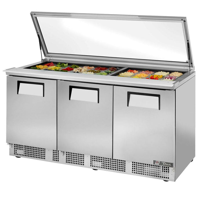 TRUE TFP-72-30M-FGLID Sandwich/Salad Prep Table w/ Refrigerated Base