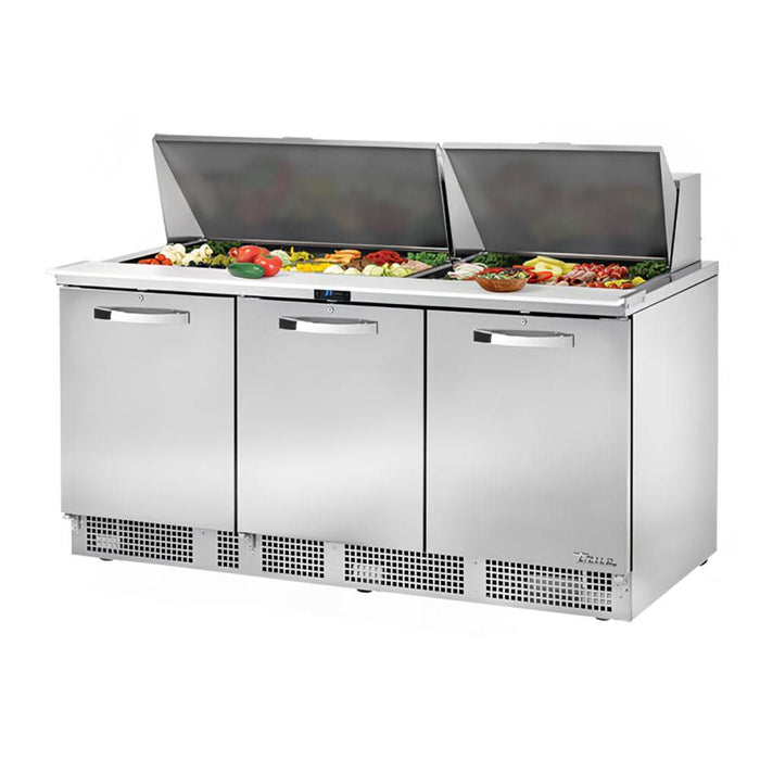 TRUE TFP-72-30M~SPEC3 Sandwich/Salad Prep Table w/ Refrigerated Base