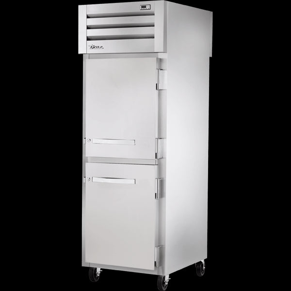 TRUE STG1FPT-2HS-2HS-HC Pass-Thru Solid Half Front/Solid Half Rear Swing Doors Freezer