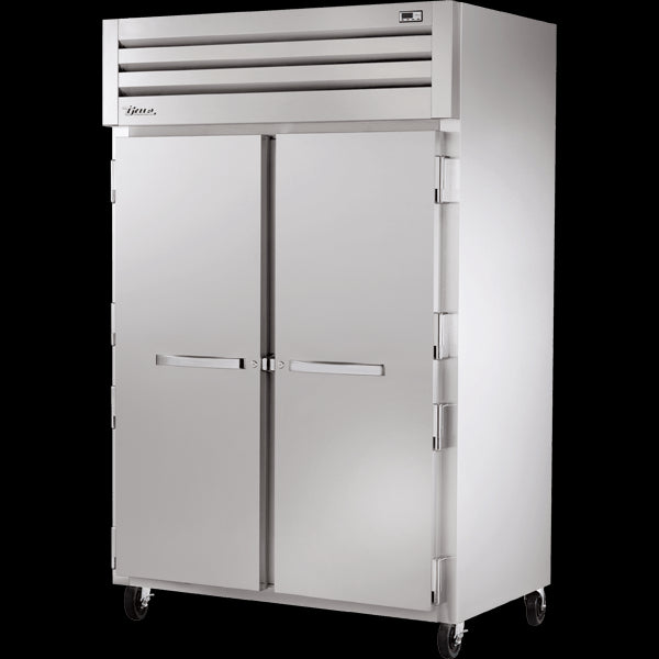 TRUE STR2H-2S Reach-In Solid Swing Door Heated Cabinet