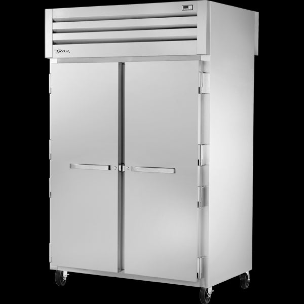 TRUE STA2RPT-2S-2G-HC Pass-Thru Solid Front/Glass Rear Swing Doors Refrigerator with Hydrocarbon Refrigerant